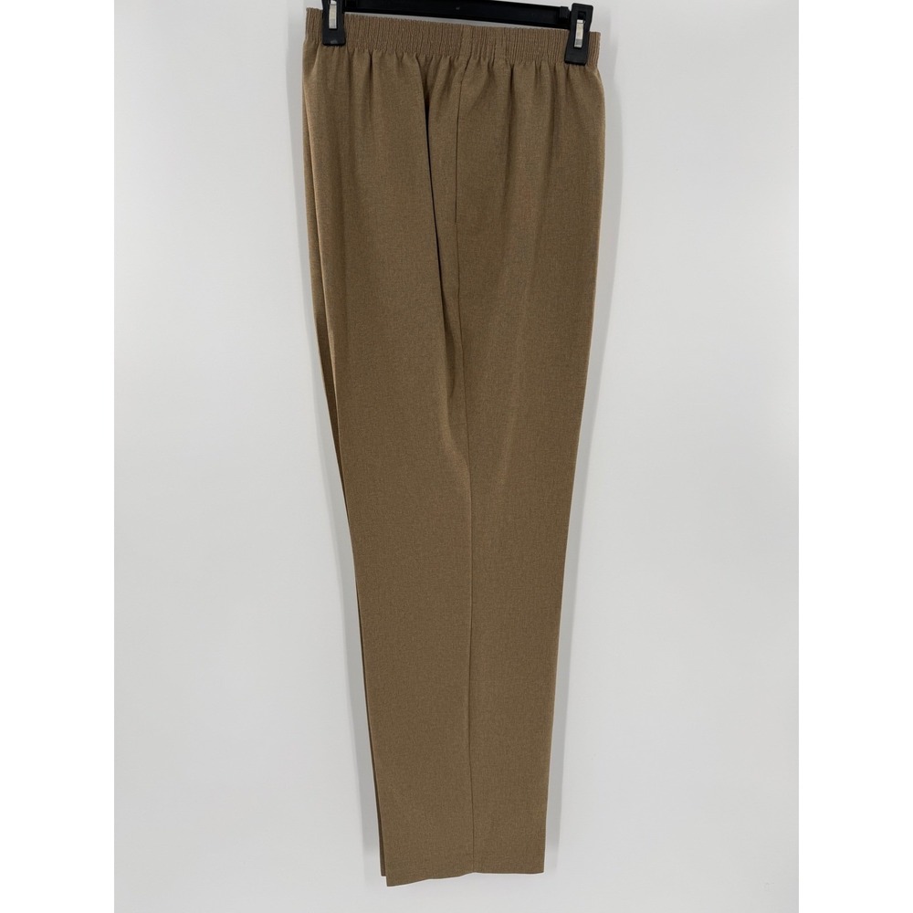 Alison Daley Womens Elastic Waist Straight Leg Pants Tan Brown Size 16 - Picture 4 of 9